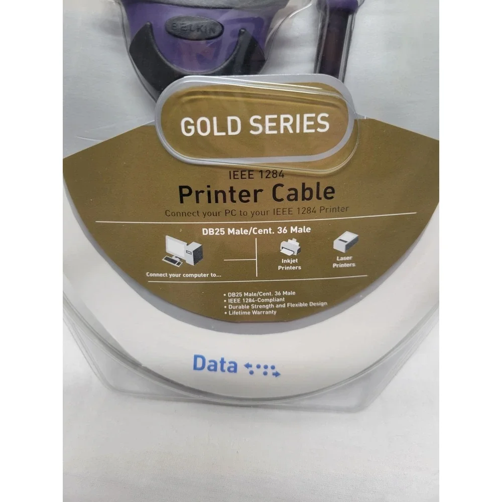 Belkin Gold Series Printer Cable IEEE-1284 - NEW  sealed packaging